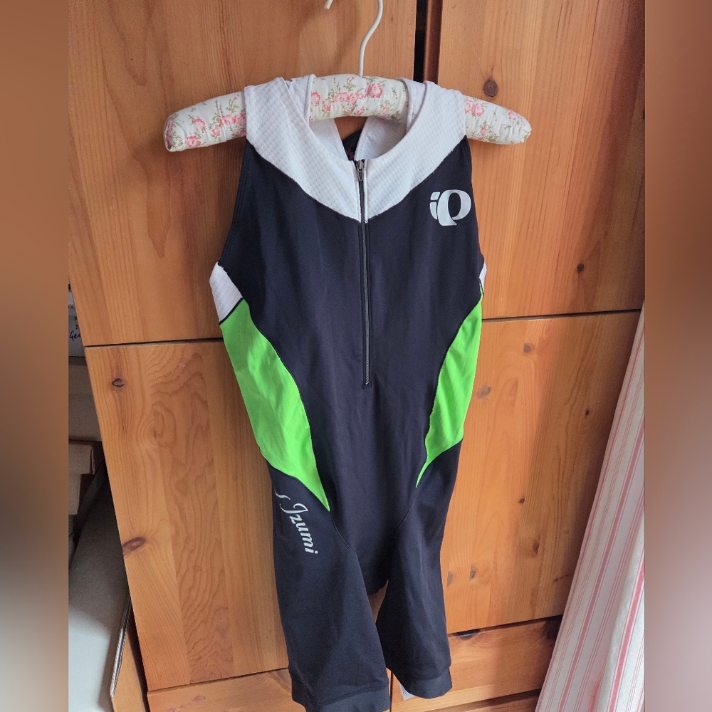 Pearl Izumi Elite Womens Cycling Zip Front Unitard & Bra Set Size Large